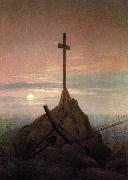 Caspar David Friedrich The Cross Beside The Baltic painting